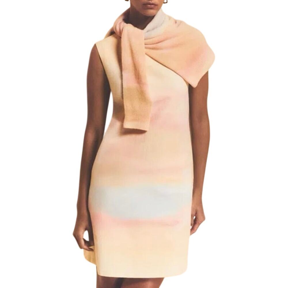 NWT - Lafayette 148 Horizon Watercolor Sleeveless Mini Sheath Dress - Picture 5 of 5